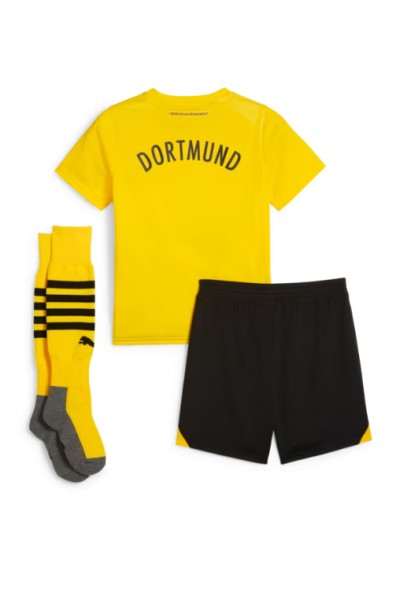 Fotbalové Dres Borussia Dortmund Dětské Domácí Oblečení 2023-24 Krátký Rukáv (+ trenýrky)